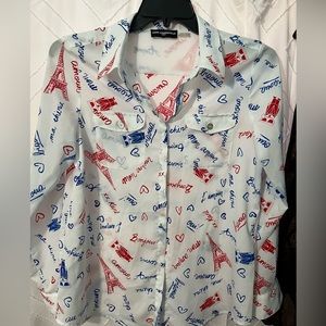 Women’s Karl Lagerfeld Long-Sleeve Button Shirt